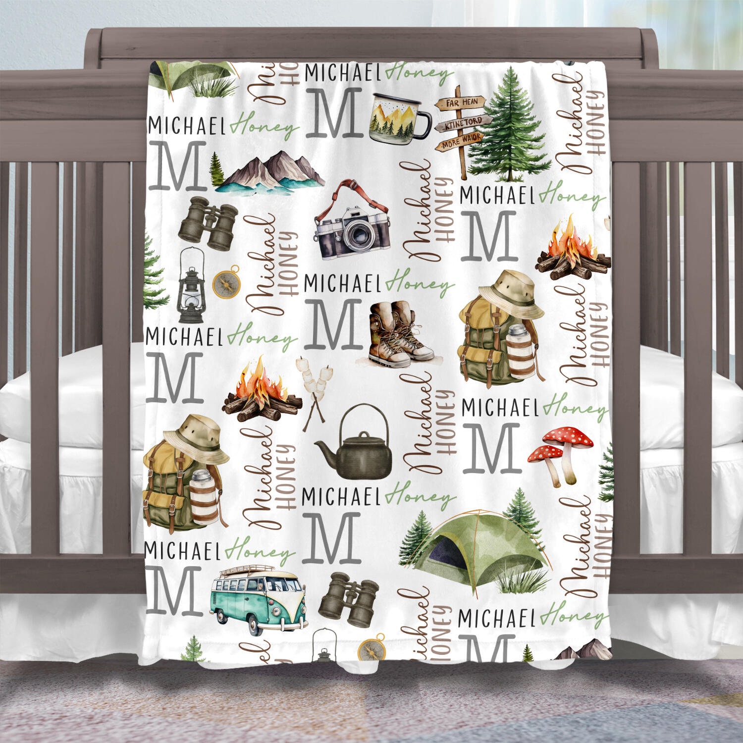 Camping Blanket Personalized