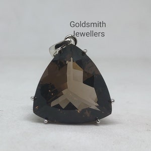 Natural Smoky Quartz Pendant, Smoky Quartz Pendant, Big Gemstone Pendant, 925 Sterling Silver, Handmade Gift Jewelry, Bridesmaid Gift