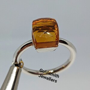 Natural Citrine Ring, Solitaire Ring, Promise Ring, 925 Silver Ring, Minimalist Ring, Anniversary Ring, Birthday Ring, Woman Gift for Her.