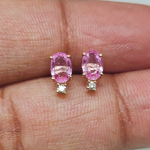 Pink Stone Earrings - Etsy