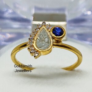 Sterling Silver Diamond & Blue Sapphire Ring - Goldsmith Jewellers