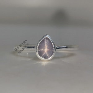 Gray star sapphire ring sale