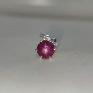 Dainty Star Ruby 925 Silver Pendant: July Birthstone