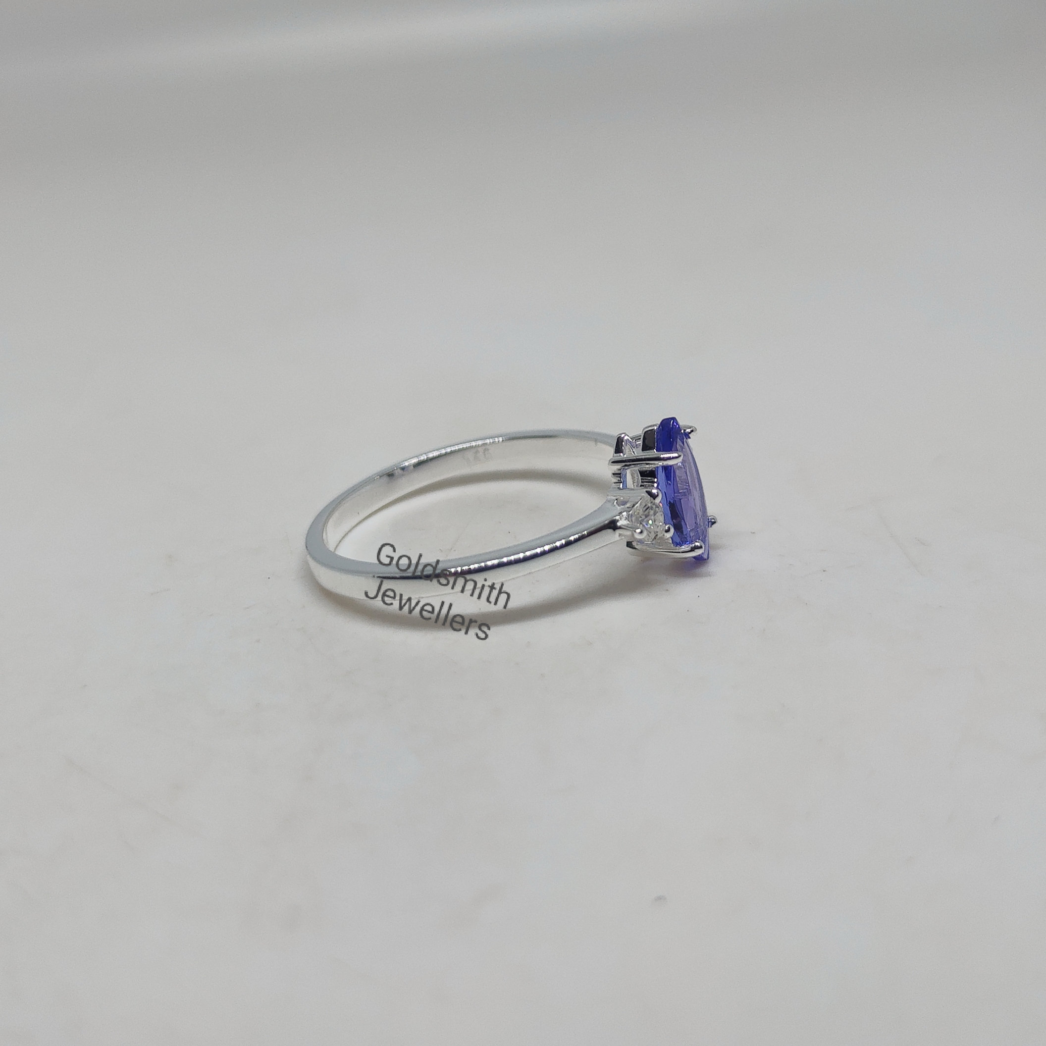 DCFSHEE Vintage Marquise Cut Simulated Tanzanite Ring - Crystal Rhinestone Statement Ring For Women, Gift Box Options