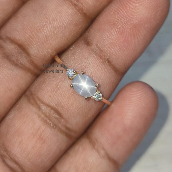 Aaa natural white sapphire rings discount