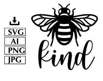 Clip Art Instant Download Bee Kind Premium Svg And Sublimation Bundle Ready To Print Or Cut Art Collectibles