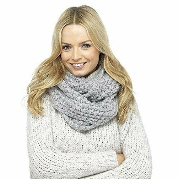 Buy Ladies Snood Loop Scarf Winter Accessory Chunky Cable Knit Warm Online  in India 