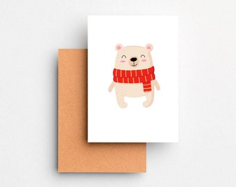 Christmas "Ben the Bear" Greeting Card