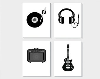 Music Set Greeting Cards (Set of 4)