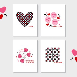 Cute Mad Love Note Cards w/envelopes | Card or Sets | Greeting Cards | Love Day | Trendy Love | Modern Love