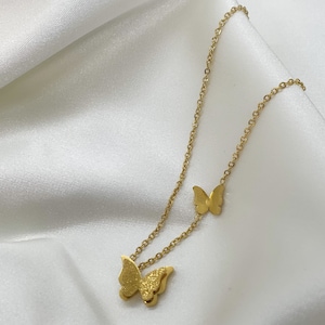 Gold Butterfly Ankle Bracelet, Dainty Anklet, Ladies Minimalist Anklet, Bridal Shower Gift, Beach Wedding Anklet, Gift For Her