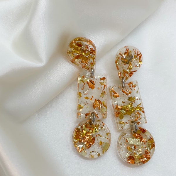 Gold Flake Resin Etsy