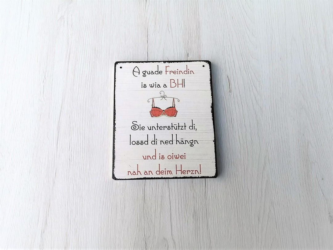 Eine Gute Freundin Ist Wie Ein BH Personalisiert Holzschild - Etsy