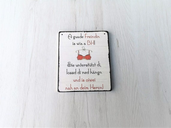 Eine Gute Freundin Ist Wie Ein Bh Eine Gute Freundin Ist Wie Ein BH Personalisiert Holzschild - Etsy