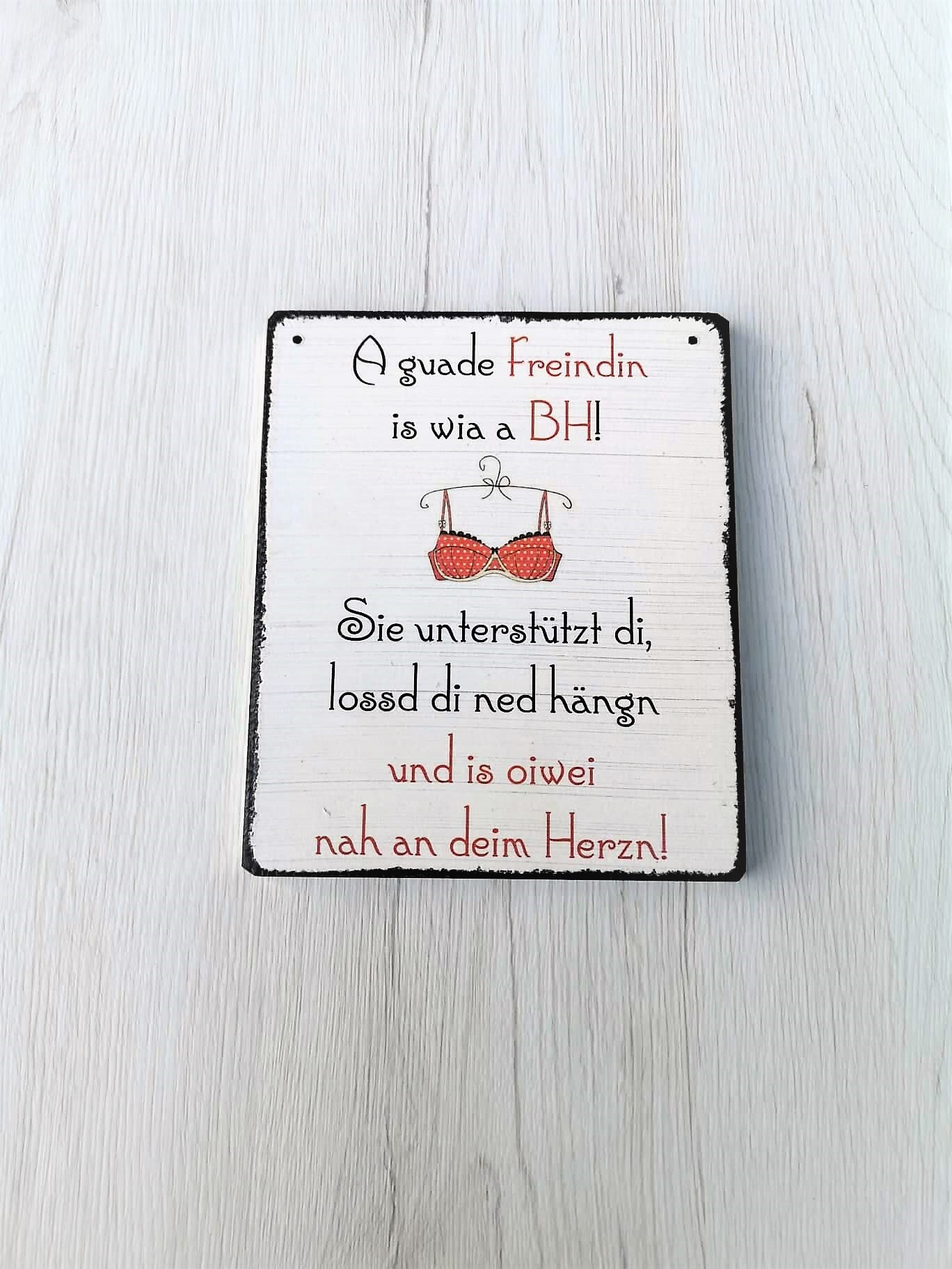 Eine Gute Freundin Ist Wie Ein Bh Eine Gute Freundin Ist Wie Ein BH Personalisiert Holzschild - Etsy