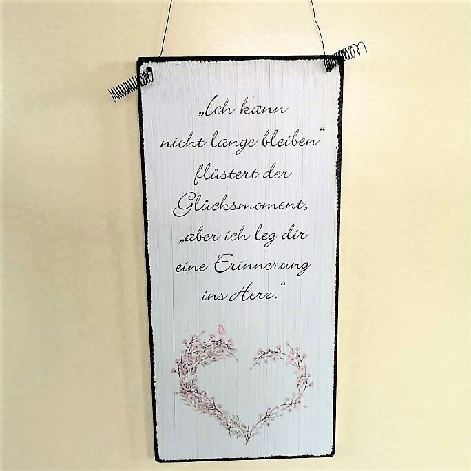 Glücksmoment Ich kann nicht lange bleiben, flüstert der Glücksmoment