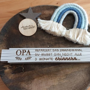 Meter stick/folding rule with personal engraving individually customizable Laser Engraving, Father&#39;s Day