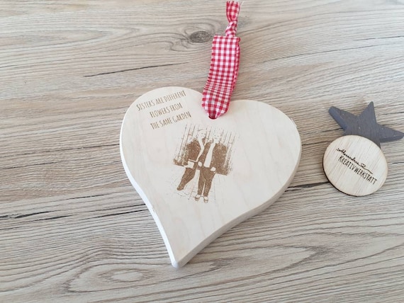 Plaque Cœur En Bois Personnalisée – Fait Main – 10 Cm – Décoration Murale