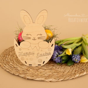 Osterhase, Osternest, Osterdekoration, Ostergeschenk, Geschenk Ostern, Bausatz, Holzbausatz