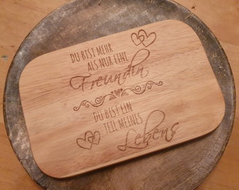 Breakfast Board/Snack Board/Cutting Board Laser Engraving Girlfriend, Partner, Love