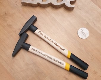 Personalisierter Hammer / individuelle Lasergravur / Geschenkidee für Vatertag, Geburtstag usw..