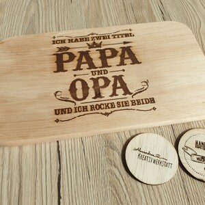 Breakfast board/snack board/cutting board laser engraving dad/grandpa