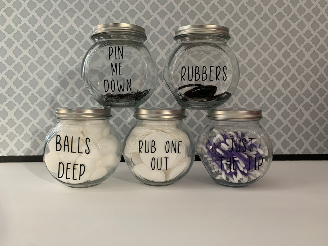 Funny Bathroom Decor Jars Etsy