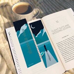 Ispirazione motivazione citazioni Segnalibro Lago di Braies, Dolomiti Italia. pennarello per gli amanti della lettura stazionaria delle montagne, lembo in PVC con doppia stampa