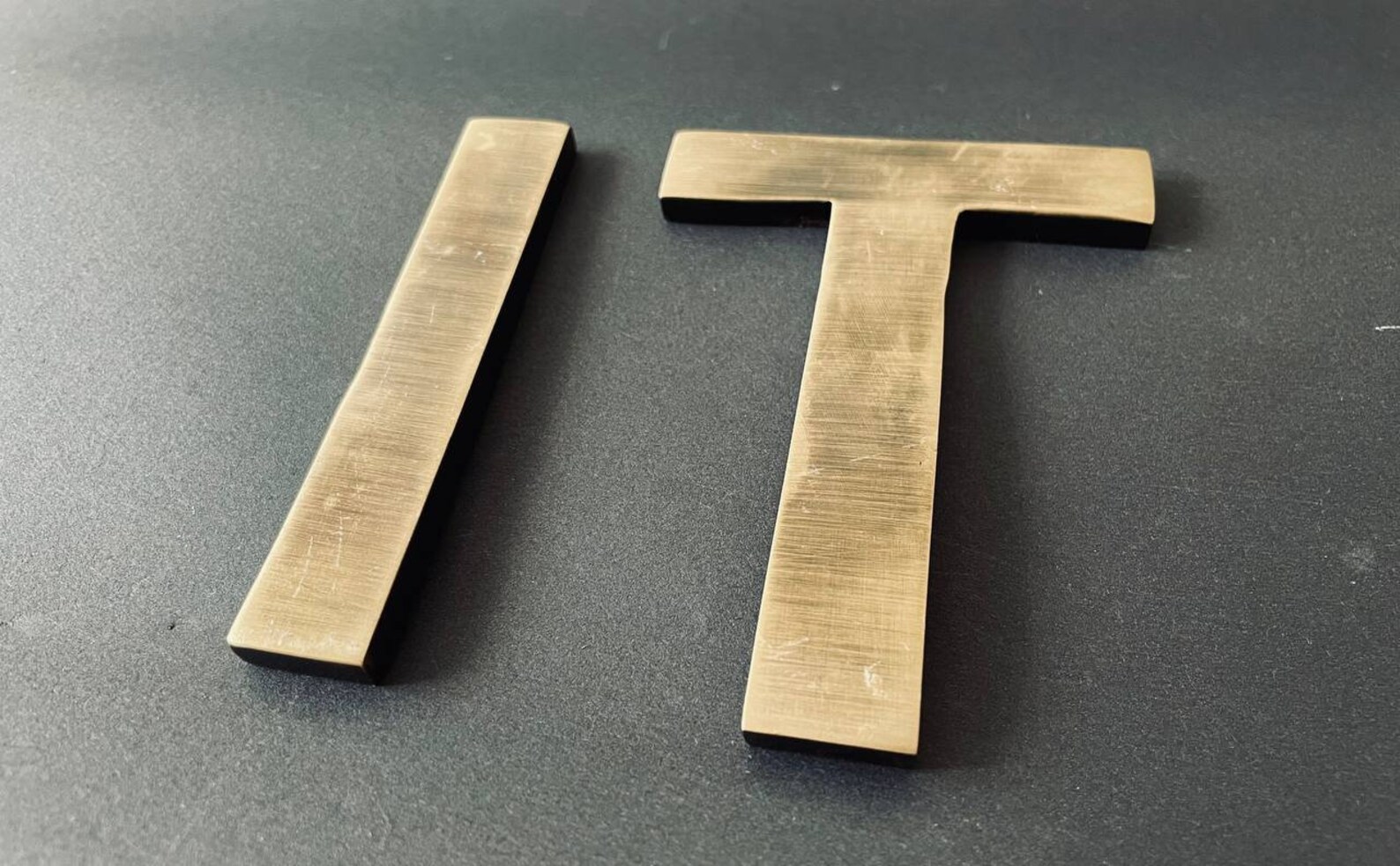 Antique Brass Letters Aged Brass Letters Brushed Brass Etsy