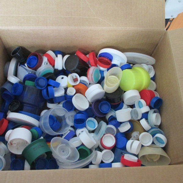 3 Lbs Plastic Bottle Caps Random Mixed Colors Mixed Sizes Pop Soda Water