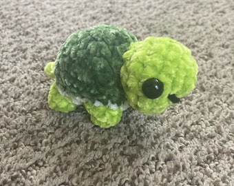 FINISHED PRODUCT Turtle Plushie (Multiple sizes & custom colors)