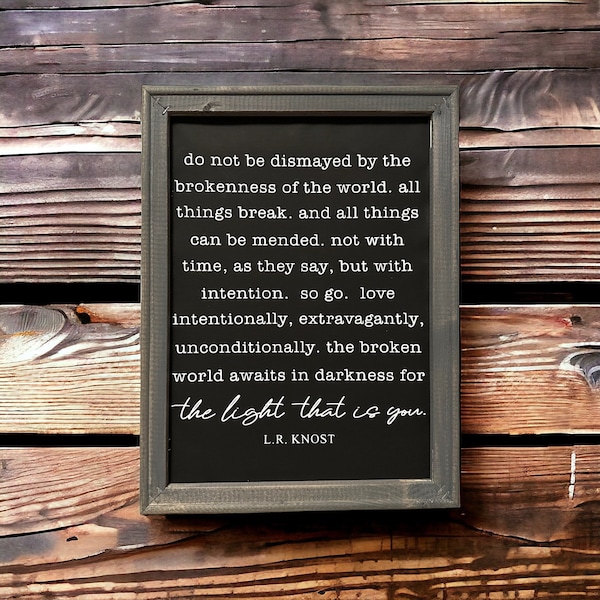 Do Not Be Dismayed, LR Knost Quote, Inspirational Wall Art, Motivational Wall Decor, Be Intentional, Life Is Amazing, Life Quotes Wall Art