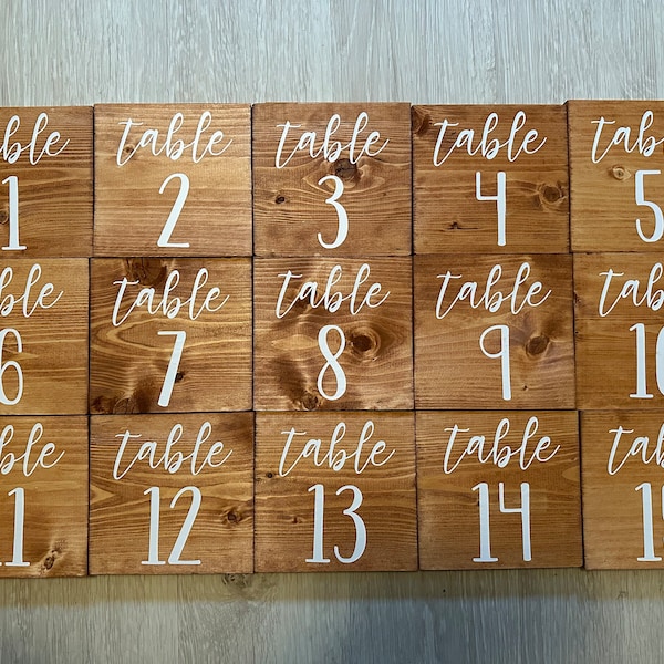 Custom Table Numbers, Wood Table Numbers, Rustic Table Numbers, Wedding Table Numbers, Birthday Table Numbers, Baby Shower Table Numbers