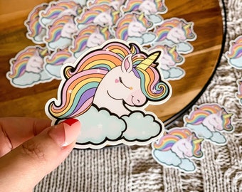 Magical Unicorn Sticker | Vinyl 3x3 inches