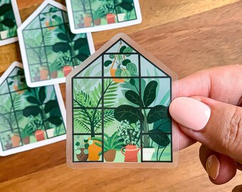 Greenhouse - Clear Sticker | Vinyl 2.2x2.5 inches