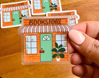 Bookstore - Clear Sticker | Vinyl 2.5x2.5 inches