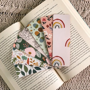 Boho Florals Bookmarks. Double-sided & Laminated. image 1