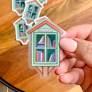 Little Free Library - Clear Sticker | Vinyl 2x2.5 inches