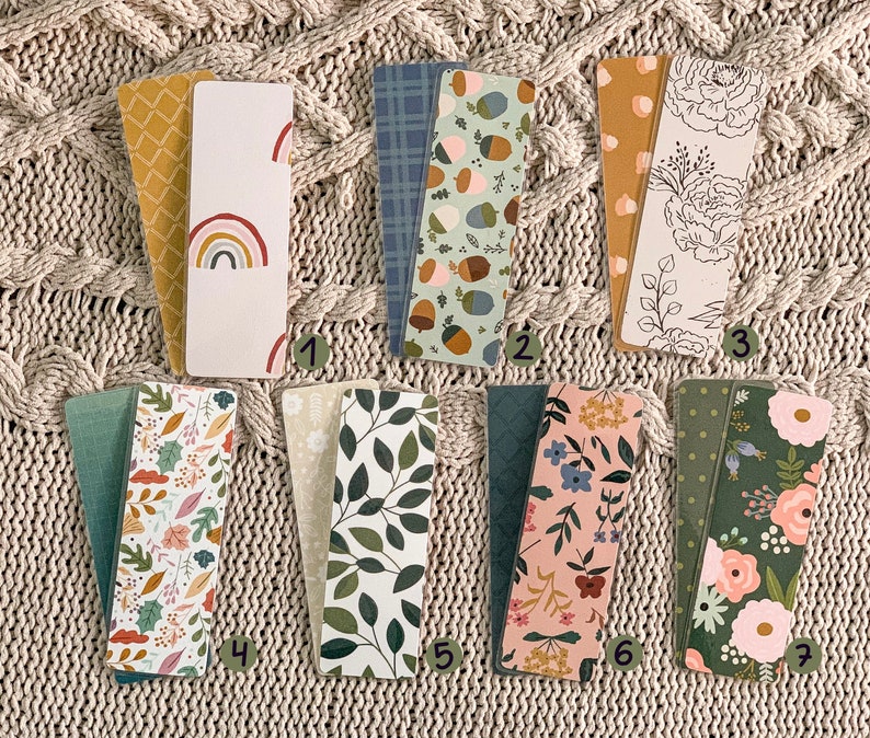 Boho Florals Bookmarks. Double-sided & Laminated. image 2