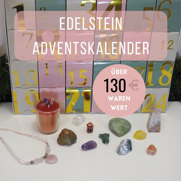 Edelstein Adventskalender 2023 / besondere Überrachung, Trommelsteine, Rohsteine, Figuren