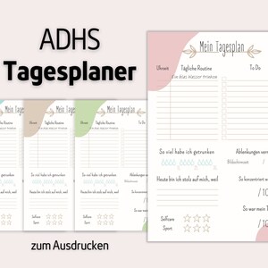 Tagesplaner ADHS für Erwachsene DIGITAL zum Ausdrucken