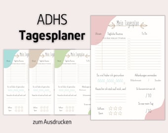 Daily planner ADHD for adults DIGITAL to print