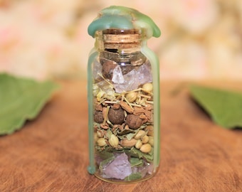 Spell jar *HEALTH* Spells for healing, health, stress regulation with amethyst [wicca, magic jar]