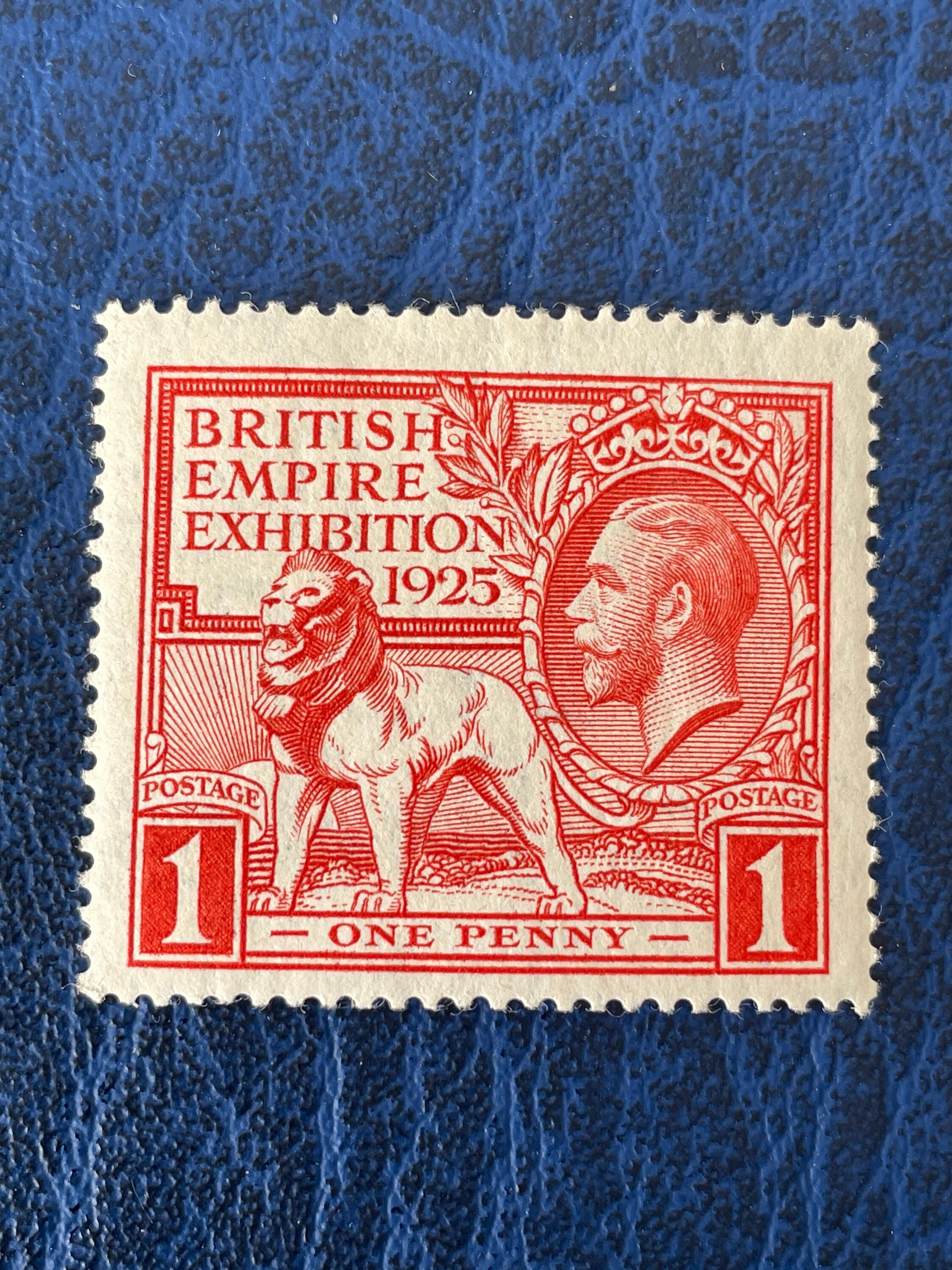 1925 British Empire Exhibition 1d Scarlet Stamp Mint Unused Etsy