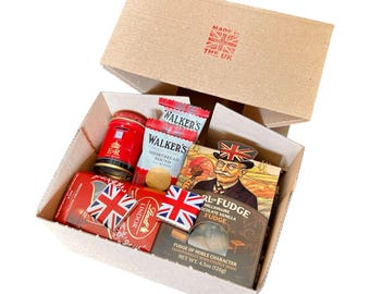 Zestaw upominkowy British Treats | Zestaw upominkowy z angielską herbatą i czekoladą | Wyprodukowano w Wielkiej Brytanii