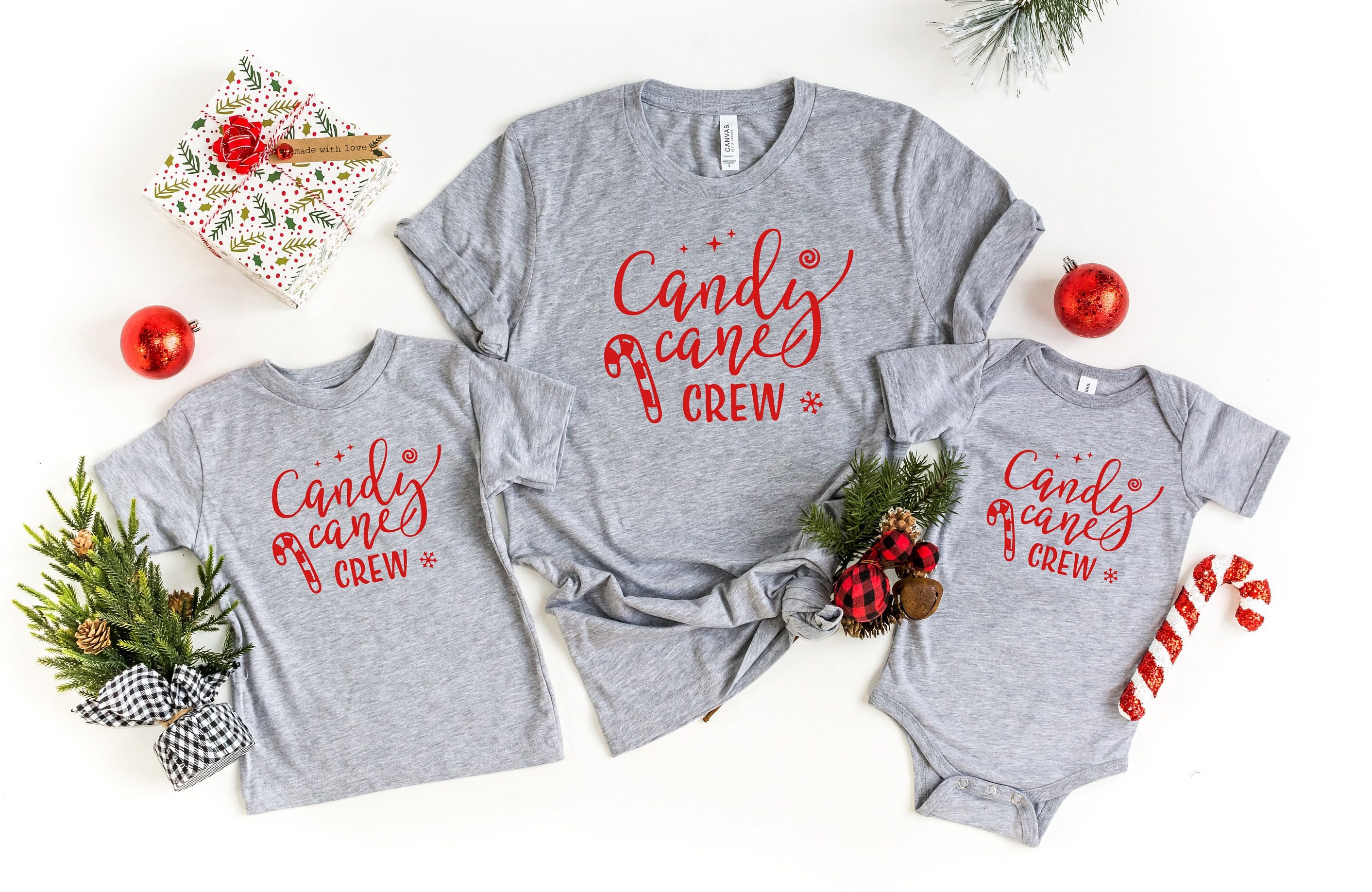 Embroidery Shirt Christmas Shirt Candy Cane Christmas Applique Shirt or Bodysuit