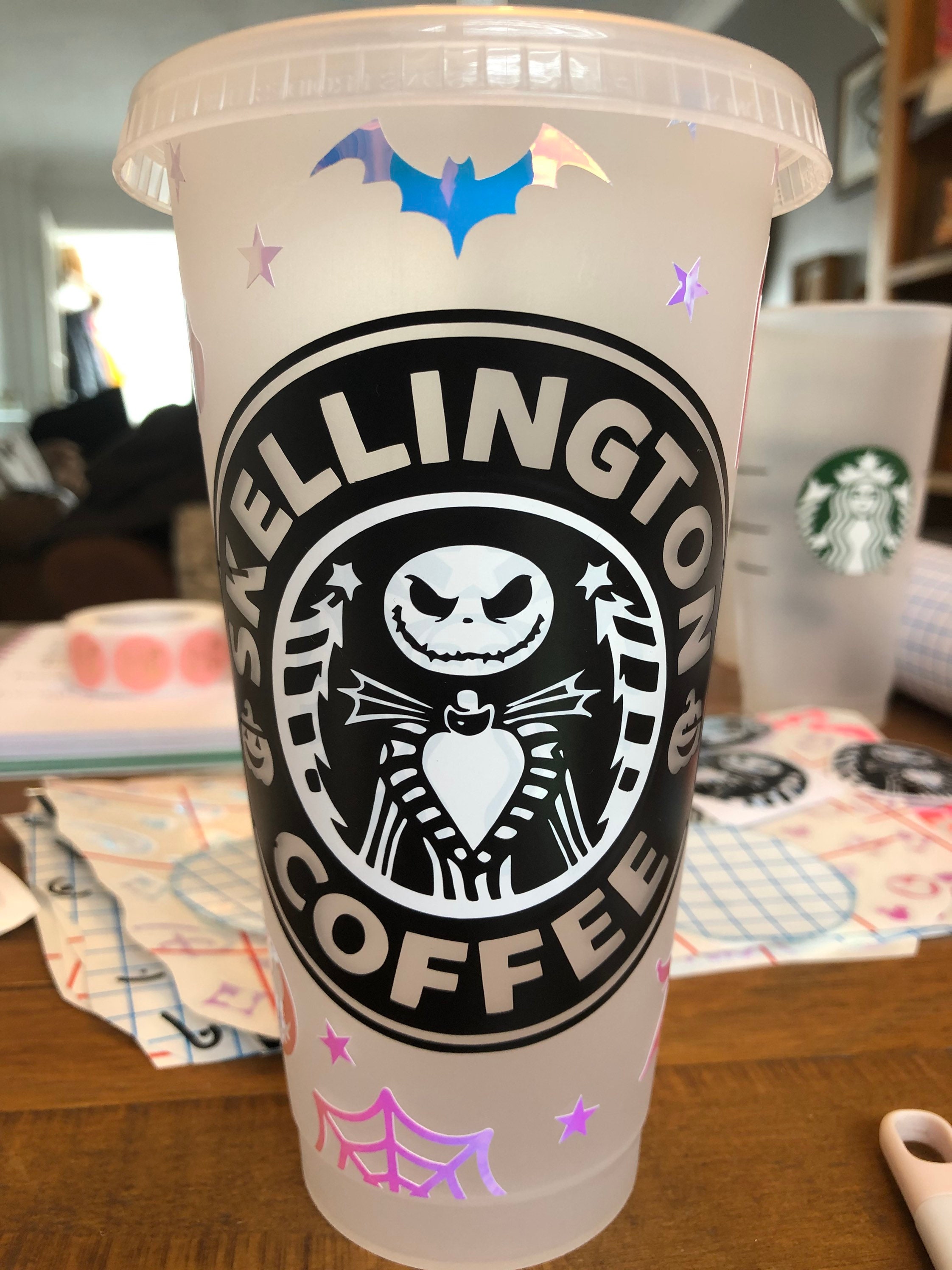 Rare disney nightmare before christmas jack skellington sally music jewelery box Starbucks Cup with Jack Skellington Nightmare Before Christmas | Etsy