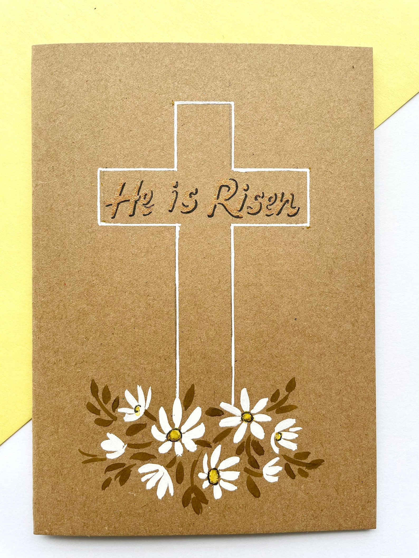 Handmade Christian Easter Card 'He is Risen' Jesus Etsy