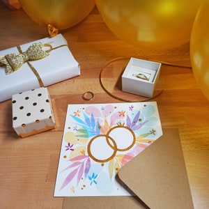 Carte de vœux fiançailles / mariage