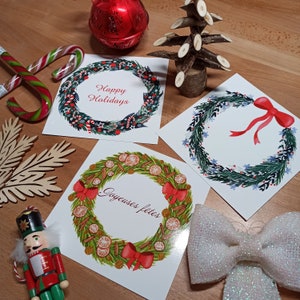 Cartes de voeux, Couronnes de Noël